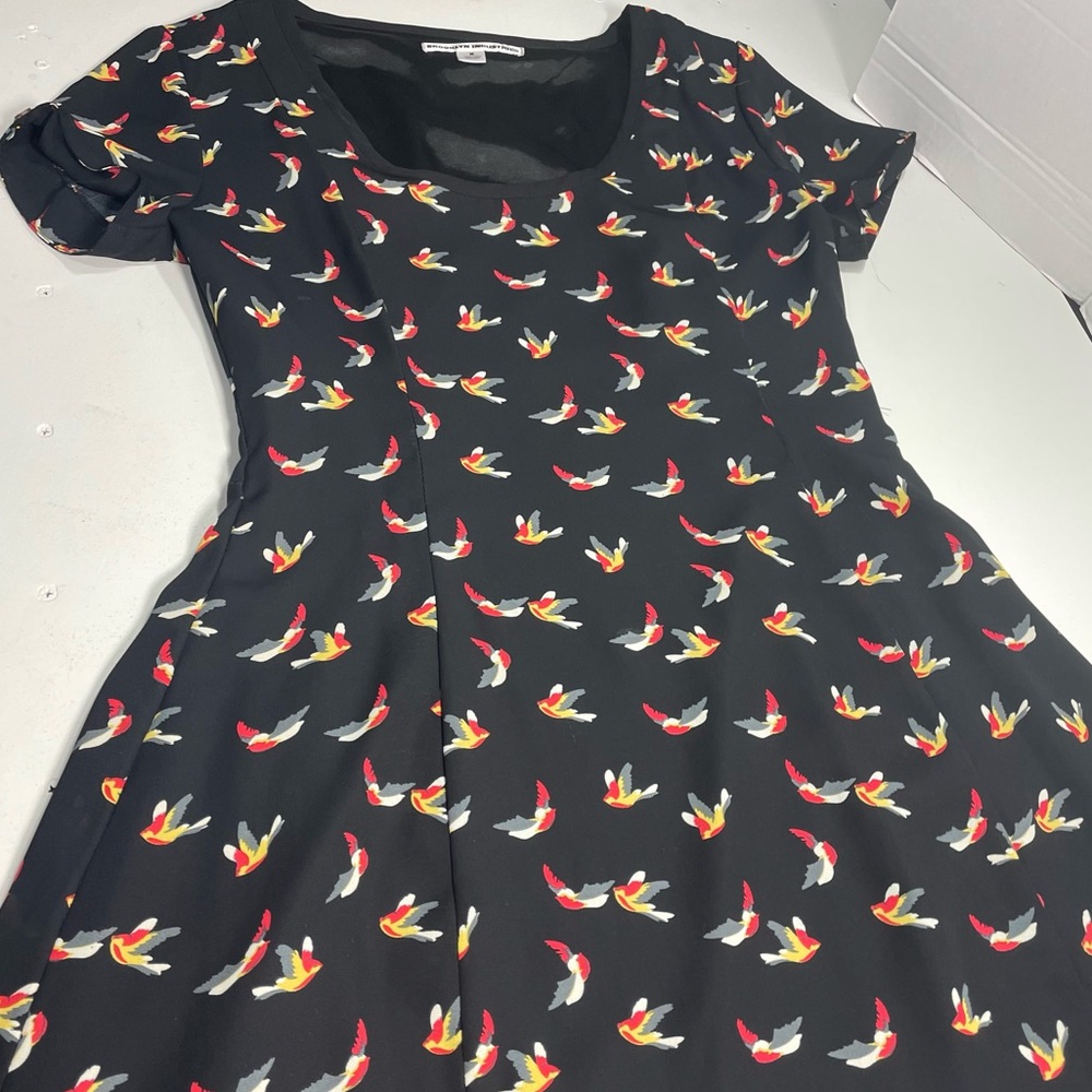Brooklyn Industries Bird Print Mini Dress Medium - Picture 10 of 10